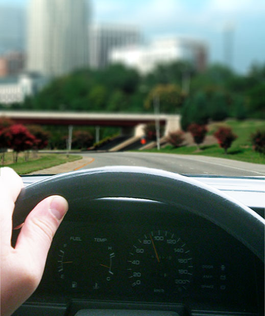 Myopic View from Observer While Driving in Raleigh Durham