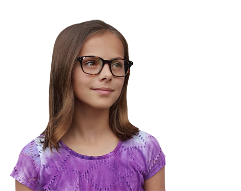 Young Girl Who Just Received an Eye Exam